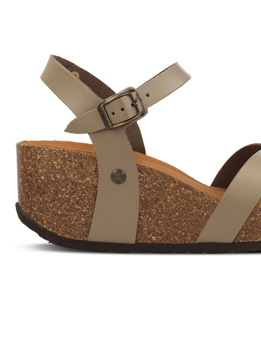 CANNES LEATHER DRESS TAUPE