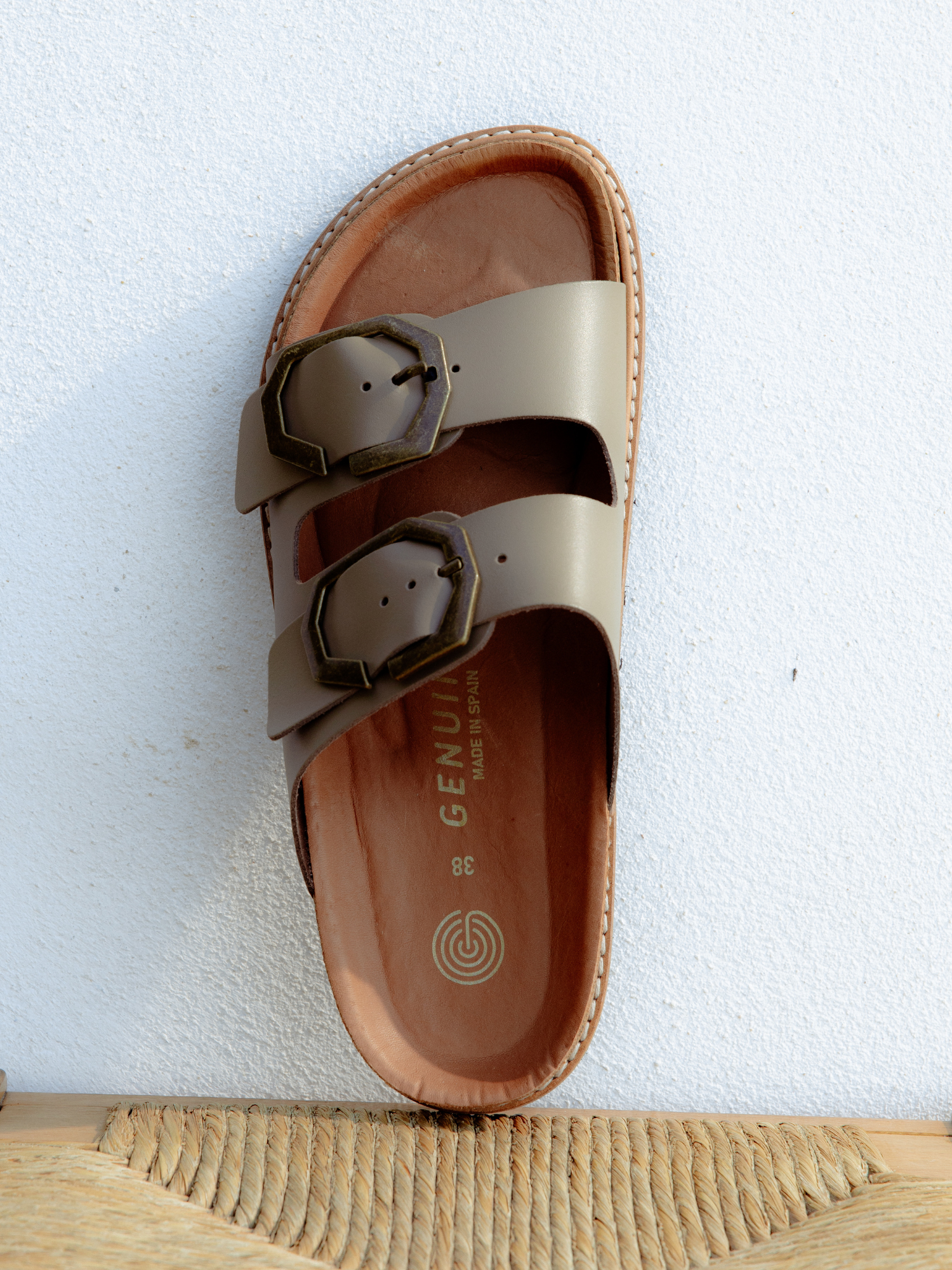 GALIA LEATHER DRESS TAUPE