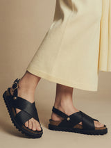 MELEN LEATHER EMBOSSED DARK