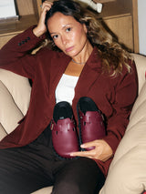 RIVA VEGAN STUDS BURGUNDY